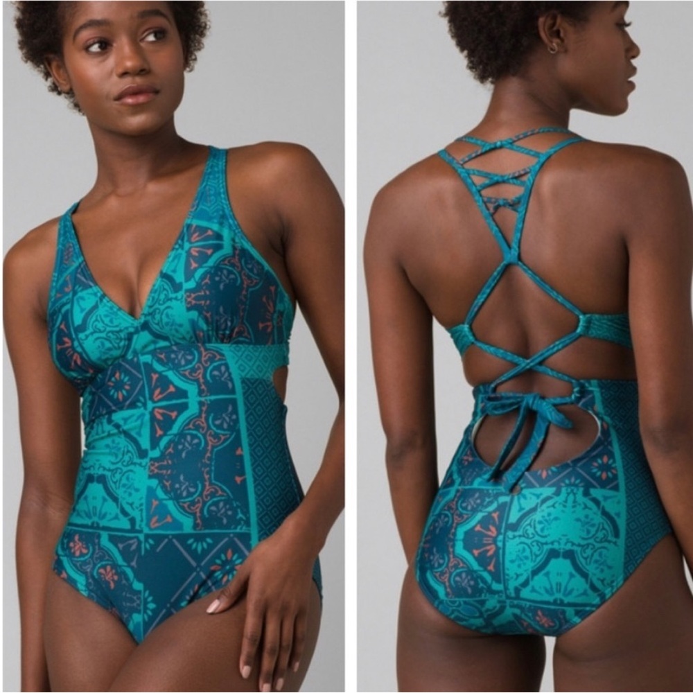 PRANA NWT ATALIA ONE PIECE SWIMSUIT LAGOS LISBON XS